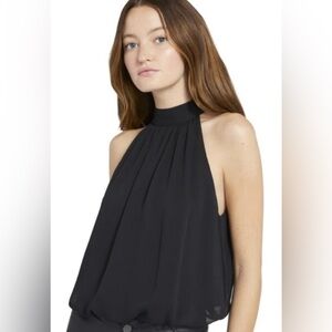 Alice + Olivia gathered halter neck bodysuit